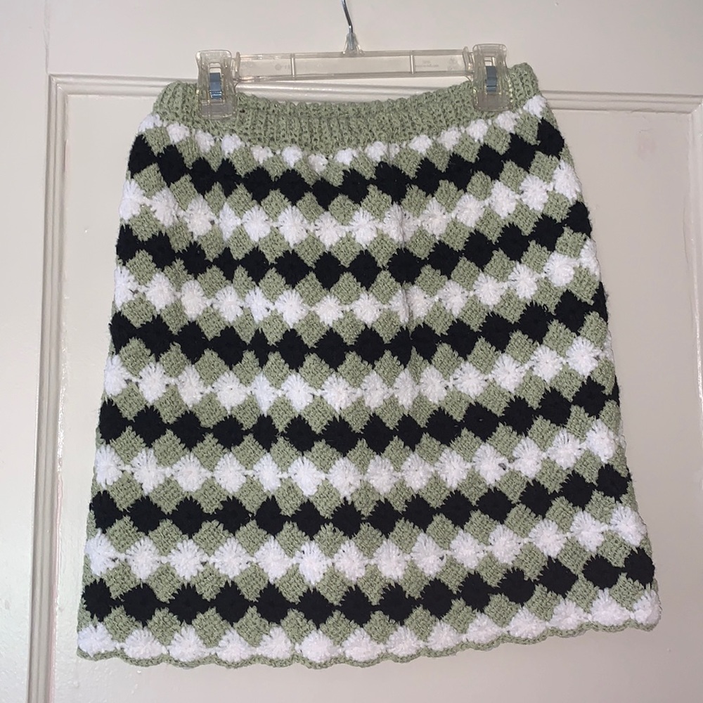 Hand Crocheted Mini Skirt